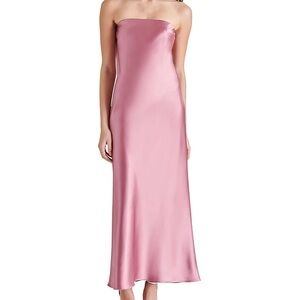 Steve Madden Pink/Purple Strapless Satin Dress
